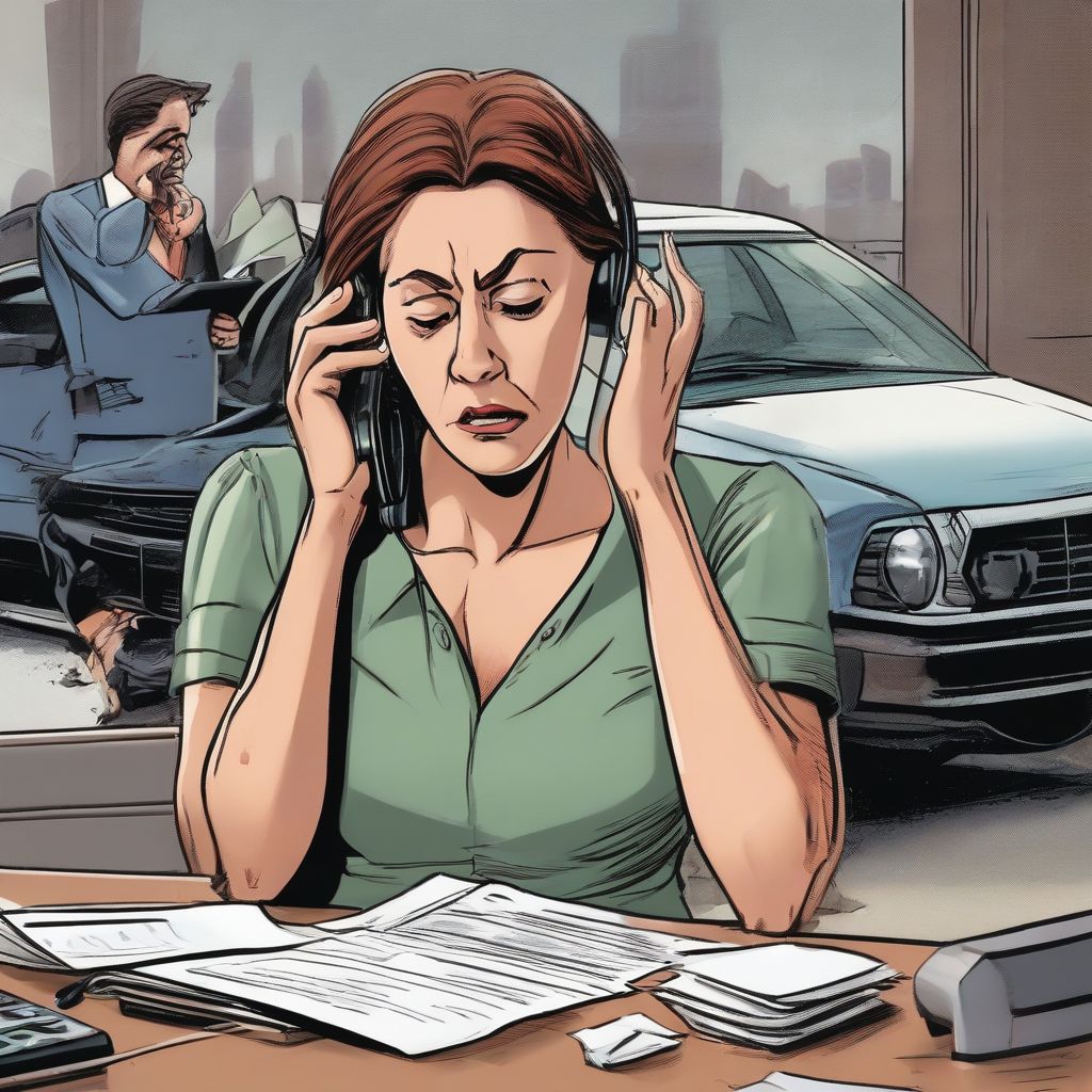 Woman Talking on Phone with Concerned Expression